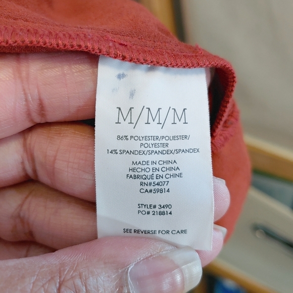 Cabi Penny Lane Longline Faux Suede Rust Colored Coat Sz M Fall Contemporary - Picture 9 of 15